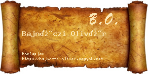 Bajnóczi Olivér névjegykártya