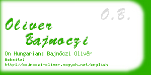 oliver bajnoczi business card